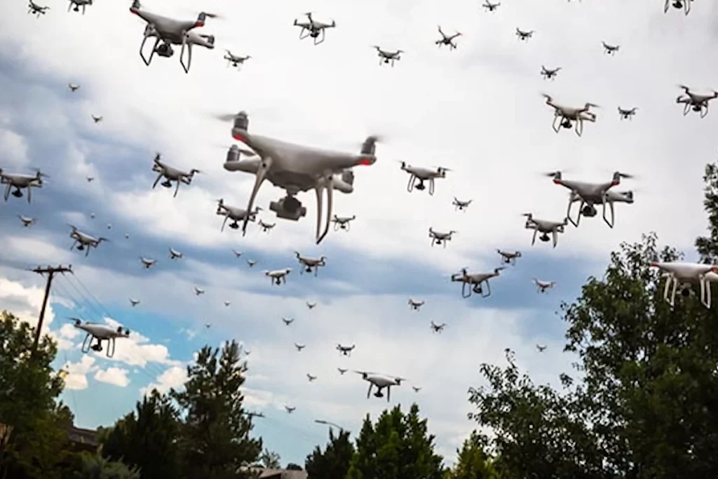 droni in formazione